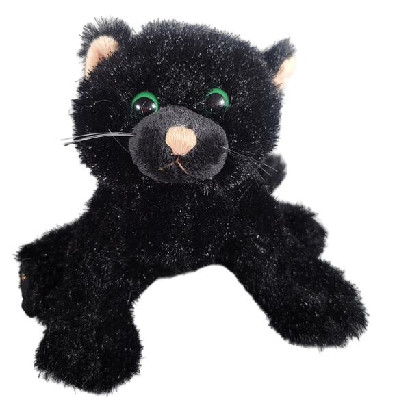 Ganz Webkinz HM135 Black Cat Plush Toy Stuffed Animal No Code 8" Tall - Picture 1 of 13